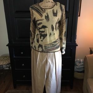 Pants and 2 light weight sweater.